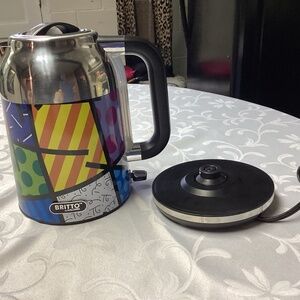 Brito art tea pot  RARE ONE STAINLESS STEEL PLUG IN.